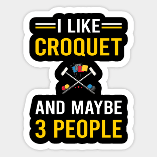 3 People Croquet Sticker